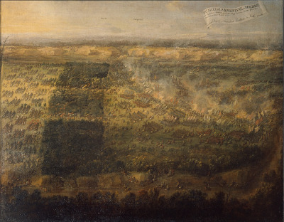 
Olej na płótnie pt. „Wyprawa mołdawska”. Na rozległej równinie oddziały polskiej jazdy i piechoty podążają w prawo, w kierunku uciekającej armii tureckiej. Przestrzeń równiny została podzielona w 1/3 szerokim pasem zieleni. Ciemny las zamyka również kompozycję wzdłuż dolnej krawędzi obrazu. Z drugiej strony natomiast, na dalekim planie, równinę ograniczają wysokie góry. Obraz jest jednym z ośmiu znajdujących się w zbiorach Wittelsbachów w Schleissheim i w Monachium obrazów ukazujących zwycięskie bitwy Jana III Sobieskiego.