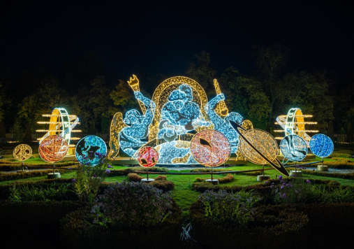 Instalacja Zegar, Królewski Ogród Światła