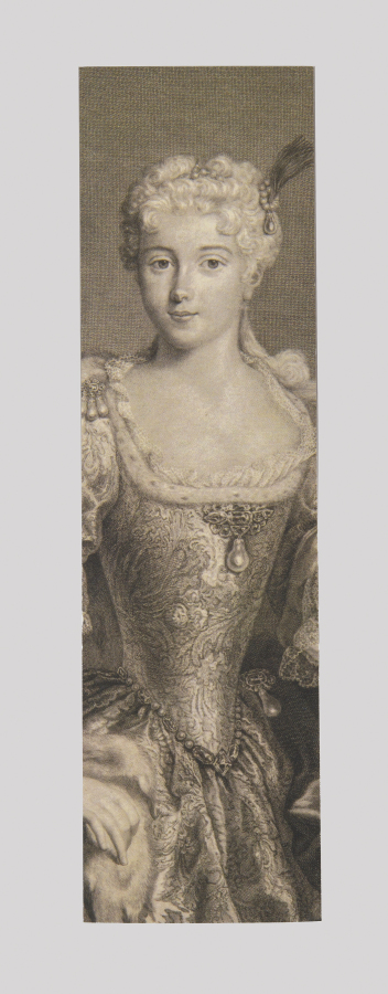 Zakładka z ryciną Marii Klementyny Sobieskiej